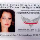 Malgorzata Gryniewicz, członek Organizacji Byłych Oficerów Wywiadu