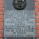 Plaque Copernicus, Łódź 41 Więckowskiego Street
