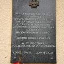 Plaque to scouts-printers during 2nd WW, Łódź Doły Cemetery