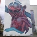 Paola Delfin (Mexico) mural, Łódź 5 Brzechwy Street