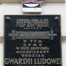 Gwardia Ludowa plaque Piotrkowska 83 Łódź